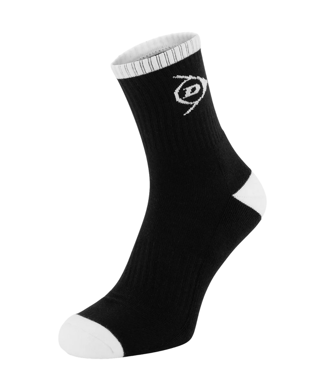 Dunlop Men's Performance Socks black white single sock