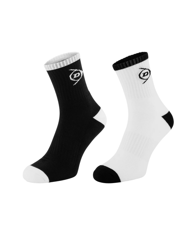Dunlop Men's Performance Socks white black 2 pairs
