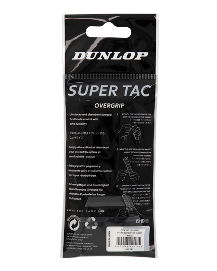 Dunlop Super Tac Overgrip white back