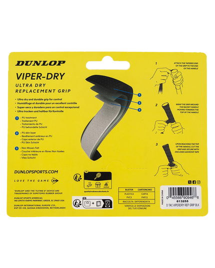 Dunlop Viper Dry Grip black back
