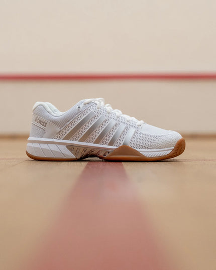 K-Swiss Express Light Indoor white rose gold on court