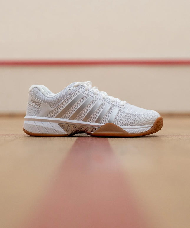 K-Swiss Express Light Indoor white rose gold on court