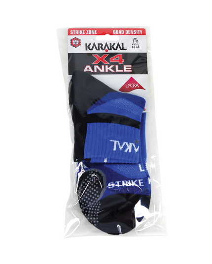 Karakal X4+ Men's Technical Quarter Socks black blue packaging
