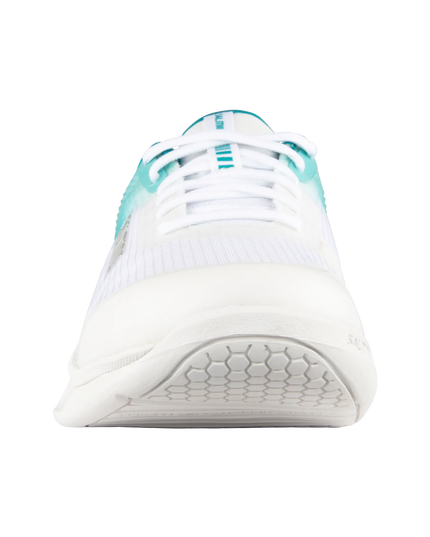 Salming Viper Pro white turquoise front