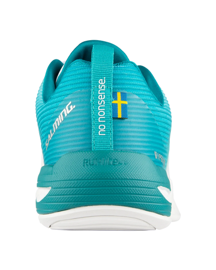 Salming Viper Pro white turquoise heel